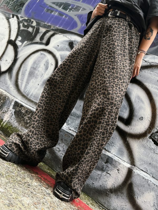 豹紋長褲