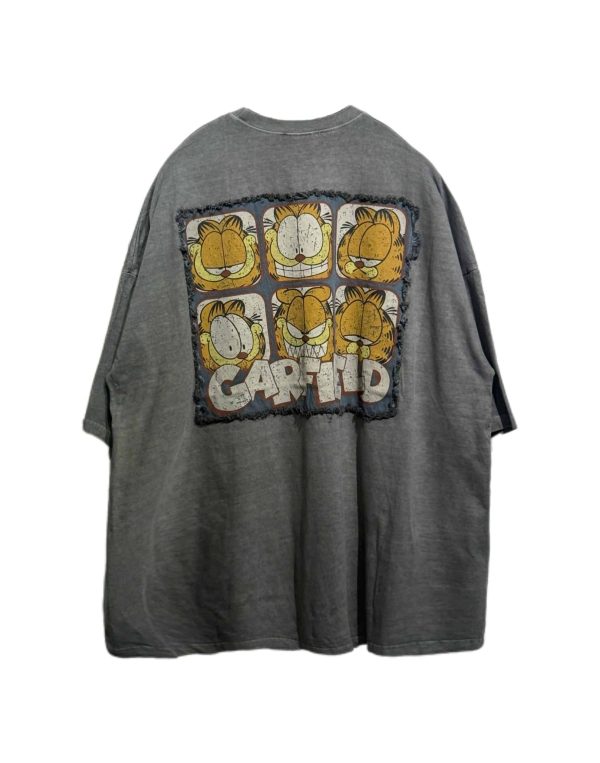 IMG_5699 加菲貓抽鬚拼貼短TEE