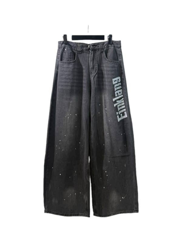 IMG_6069 2 復古潑墨文字彎刀褲