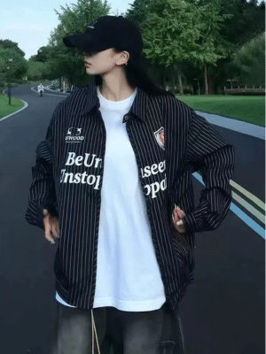 〈官網獨家〉美式條紋襯衫外套