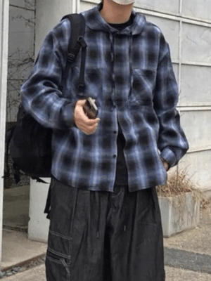3 〈官網獨家〉復古格紋磨毛襯衫