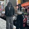 三條線刷色棉褲