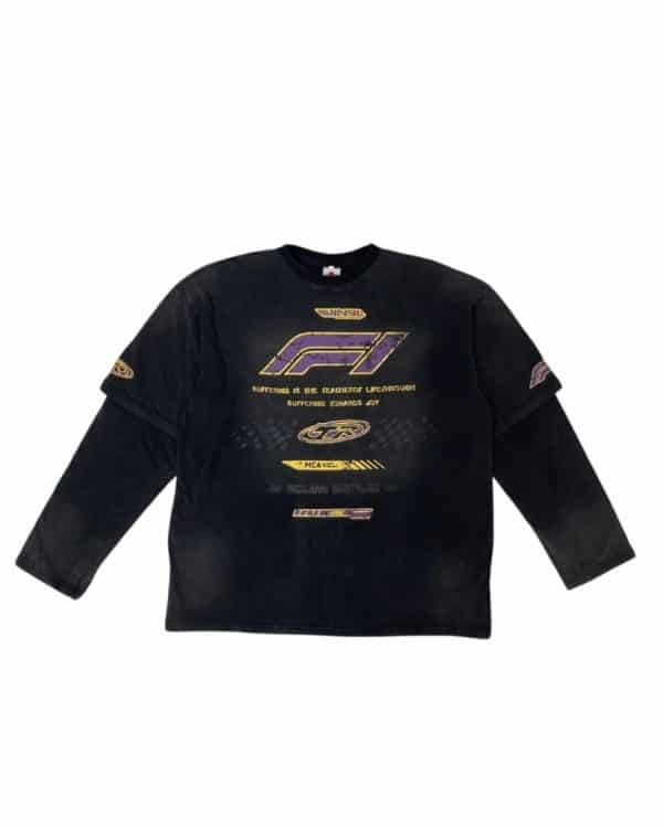 美式賽車假兩件T