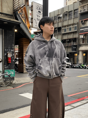 2 YMF7066刺繡後磅水洗外套