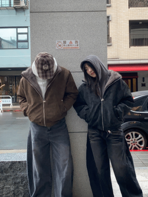 2 防水布毛毛外套