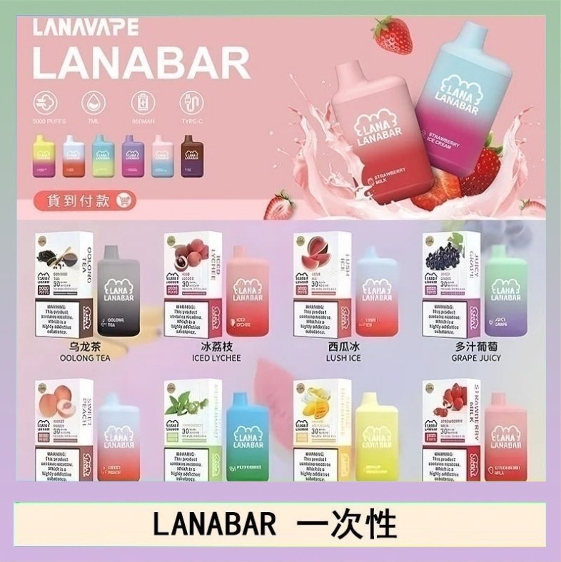 LANA BAR LANA BAR可充电一次性電子煙霧化5000口(3.0%)